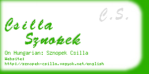 csilla sznopek business card